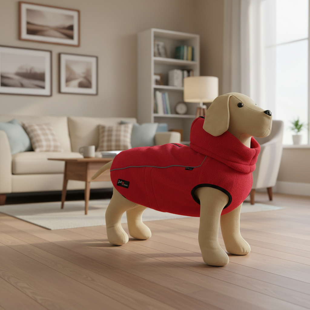 Jack and Vanilla jas voor honden, rood, 50 cm