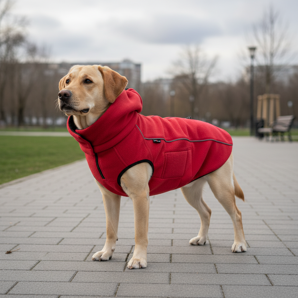 Jack and Vanilla jas voor honden, rood, 60 cm