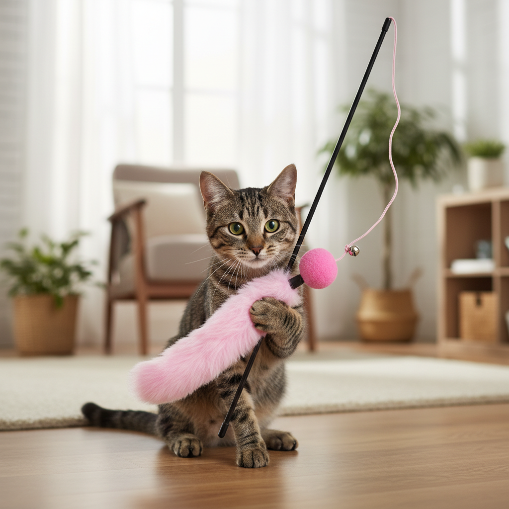 Jack and Vanilla speeltje voor katten, roze, 46 cm