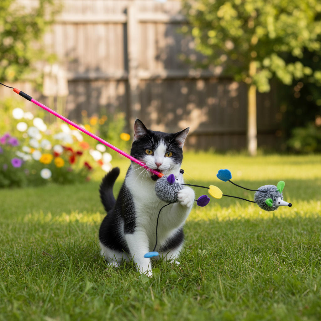 Jack and Vanilla kattenhengel voor katten, meerkleurig, 46 cm