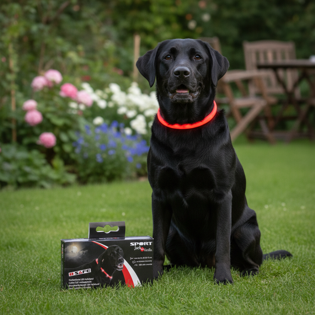 Jack and Vanilla halsband voor honden, rood, 75 cm