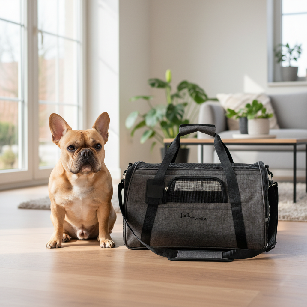 Jack and Vanilla draagtas voor honden en katten, grijs, 44 cm
