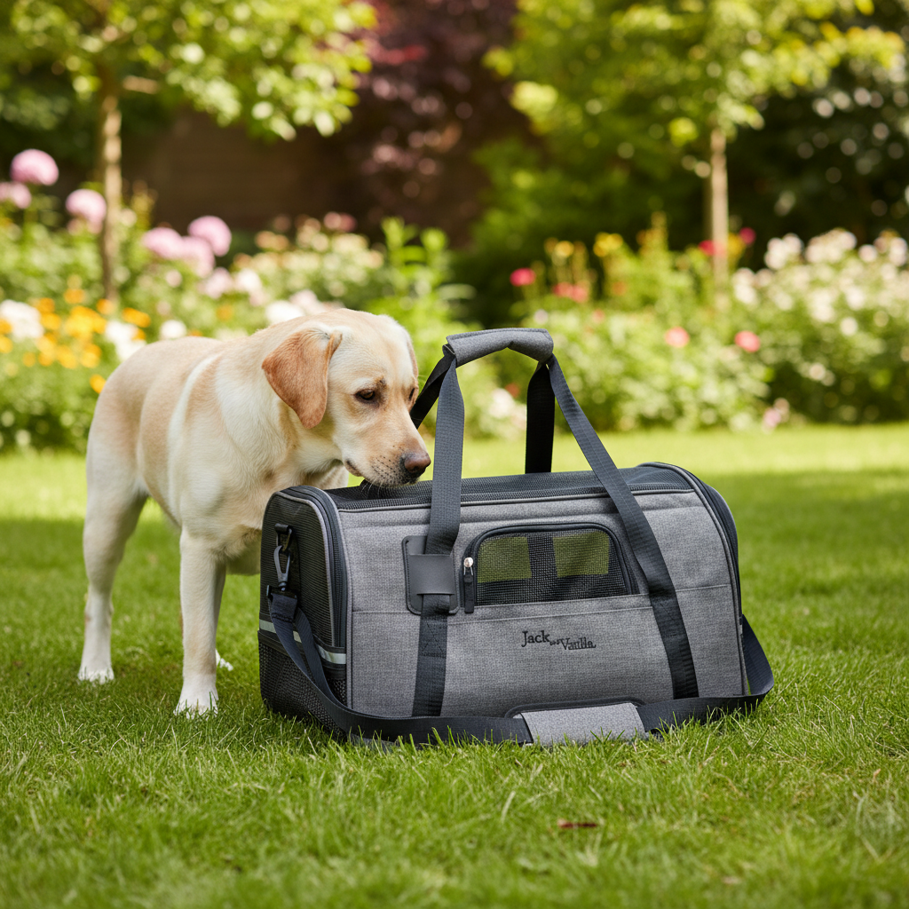 Jack and Vanilla draagtas voor honden en katten, grijs, 44 cm