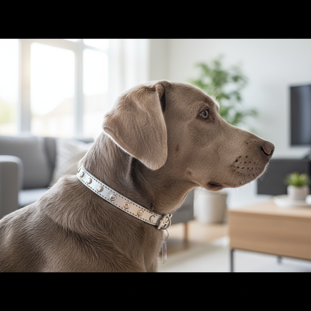 Jack and Vanilla halsband voor honden, zilver, 25 cm