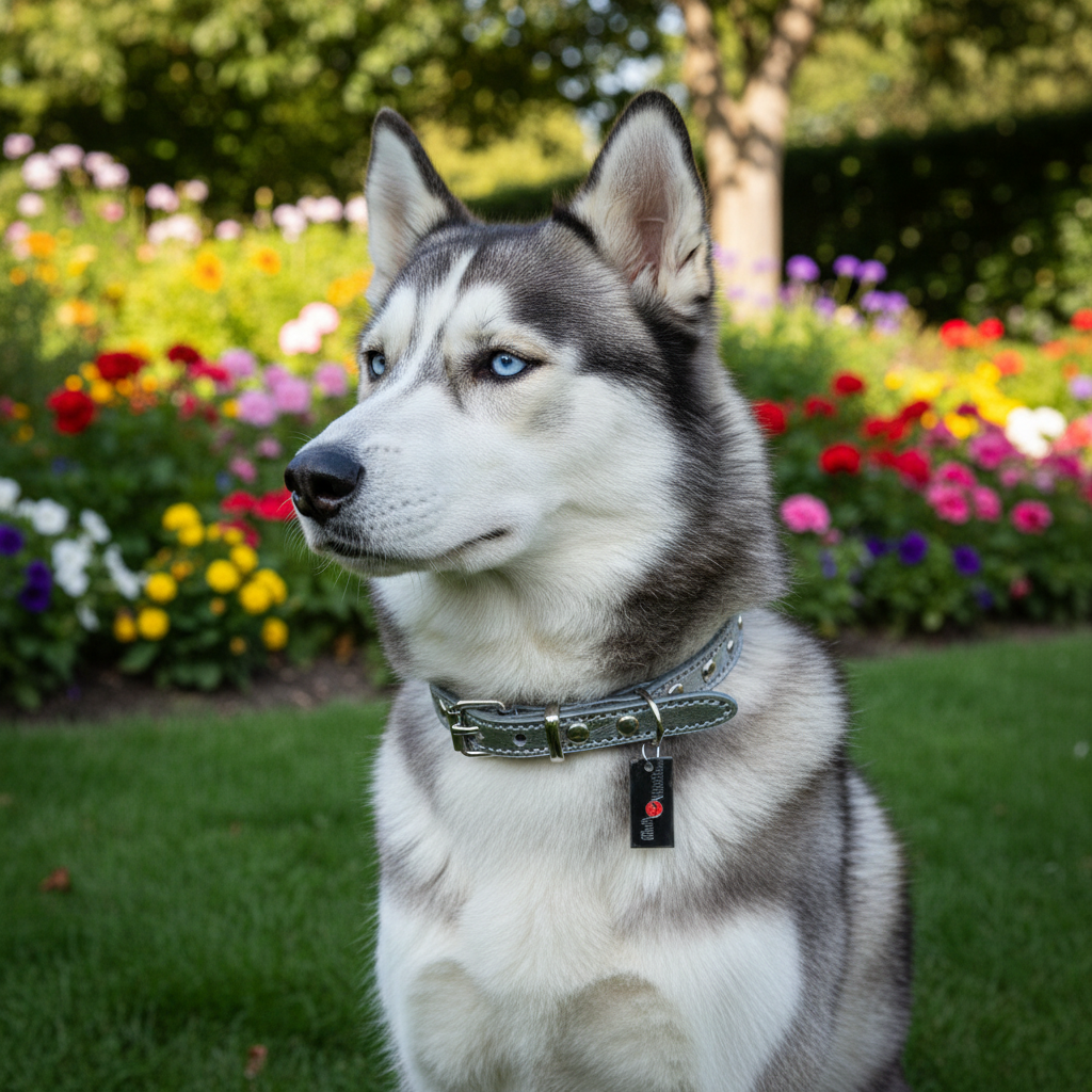 Jack and Vanilla halsband voor honden, zilver, 25 cm