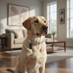 Jack and Vanilla halsband voor honden, zilver, 25 cm