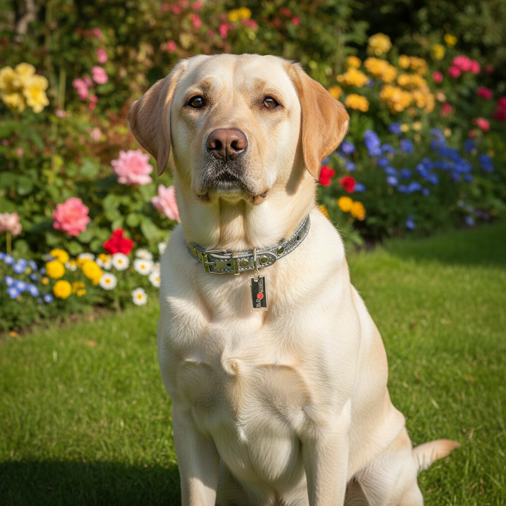 Jack and Vanilla halsband voor honden, zilver, 30 cm