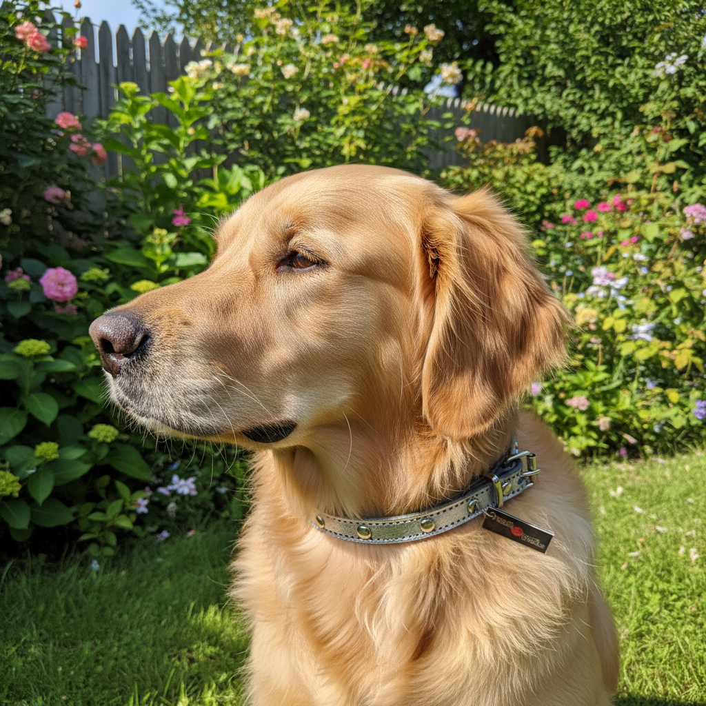 Jack and Vanilla halsband voor honden, zilver, 35 cm