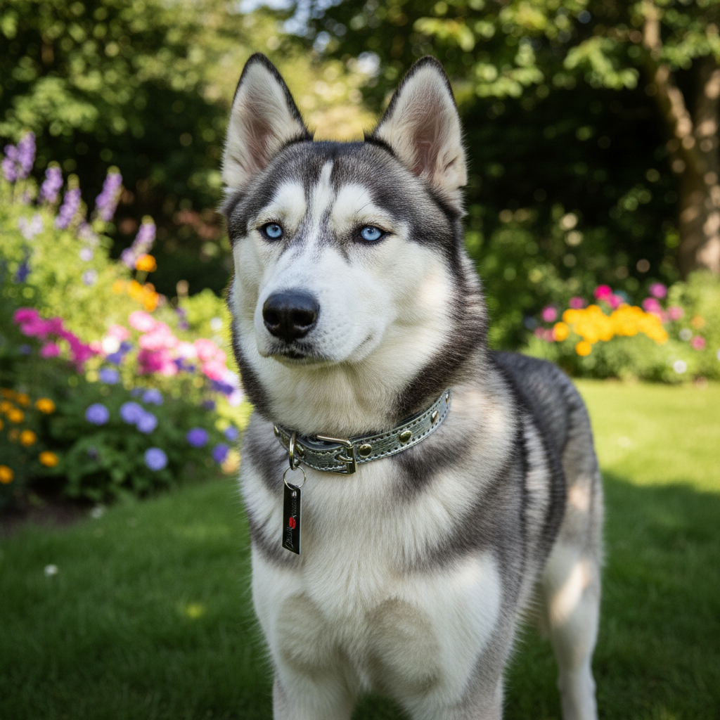 Jack and Vanilla halsband voor honden, zilver, 40 cm