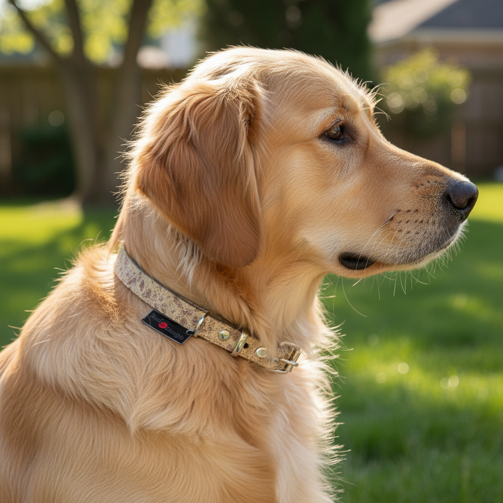 Jack and Vanilla halsband voor honden, goud, 45 cm