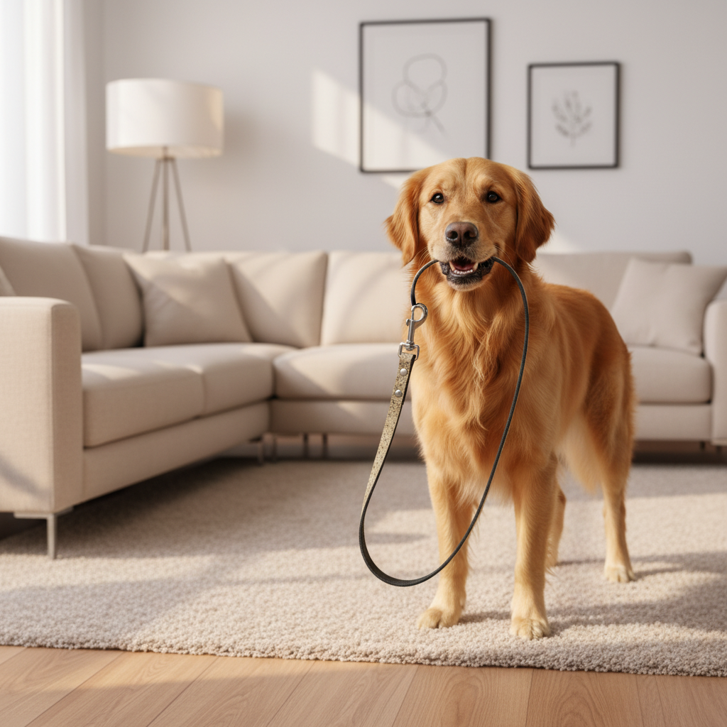 Jack and Vanilla hondenlijn voor honden, goud, 100 cm