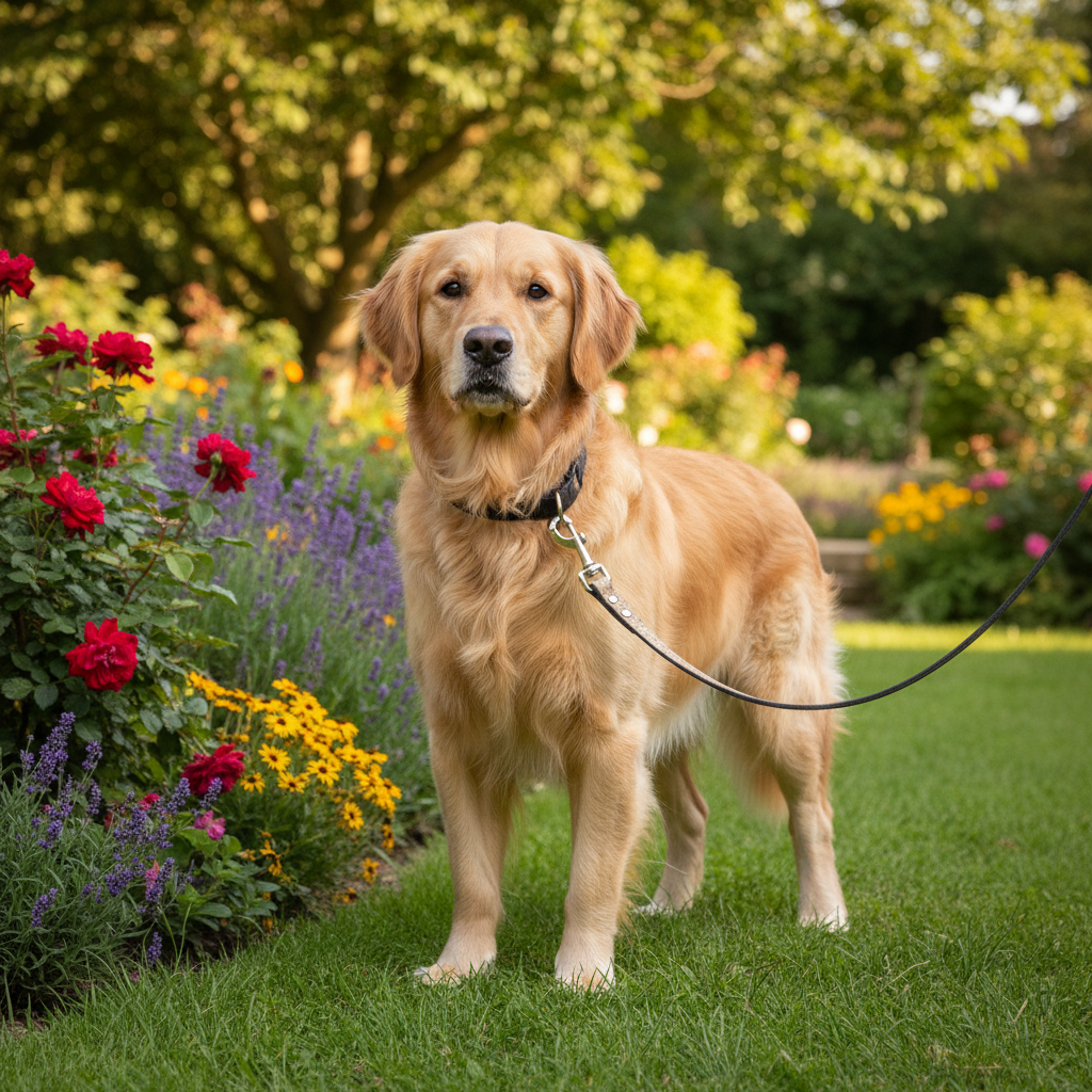 Jack and Vanilla hondenlijn voor honden, goud, 100 cm