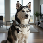 Jack and Vanilla halsband voor honden, zilver, 25 cm