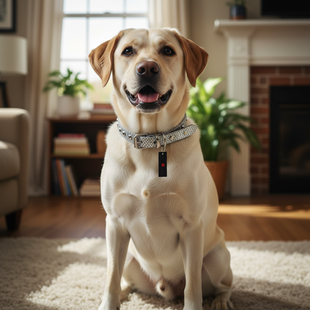 Jack and Vanilla halsband voor honden, zilver, 30 cm