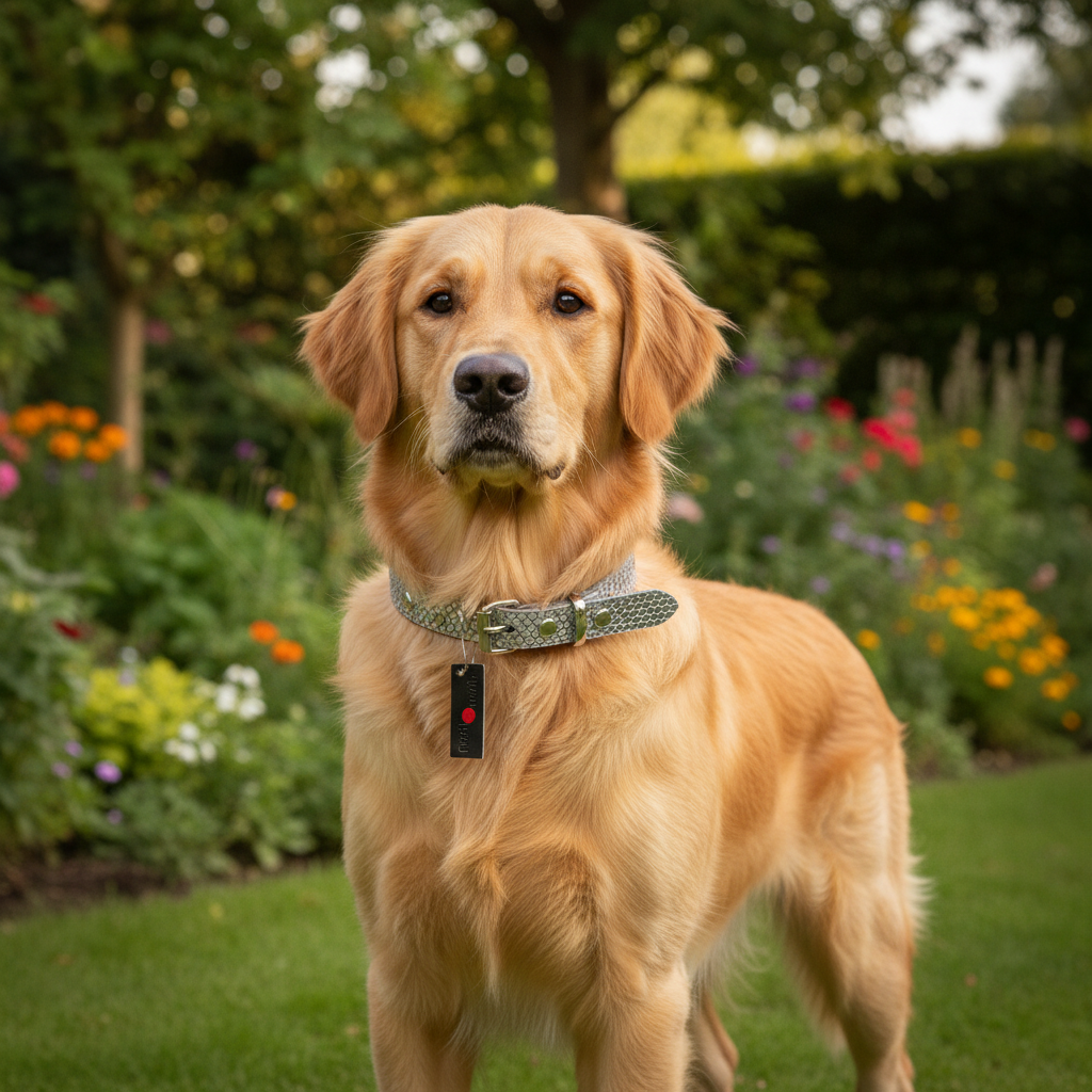 Jack and Vanilla halsband voor honden, zilver, 35 cm