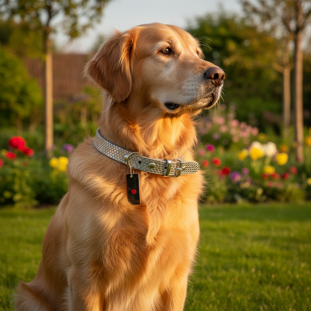 Jack and Vanilla halsband voor honden, zilver, 40 cm