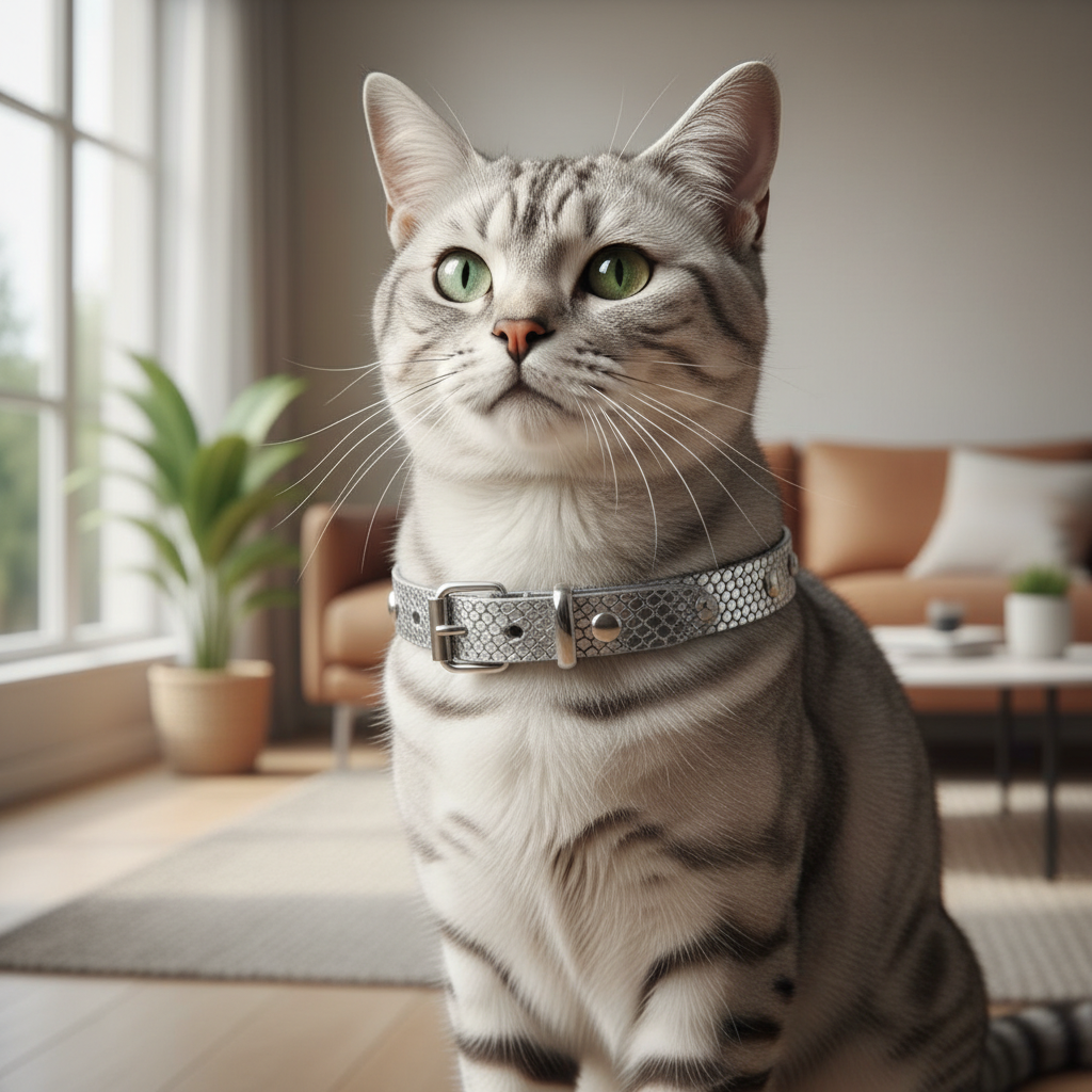 Jack and Vanilla halsband voor honden, zilver, 45 cm