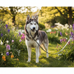 Jack and Vanilla hondenlijn voor honden, zilver, 100 cm