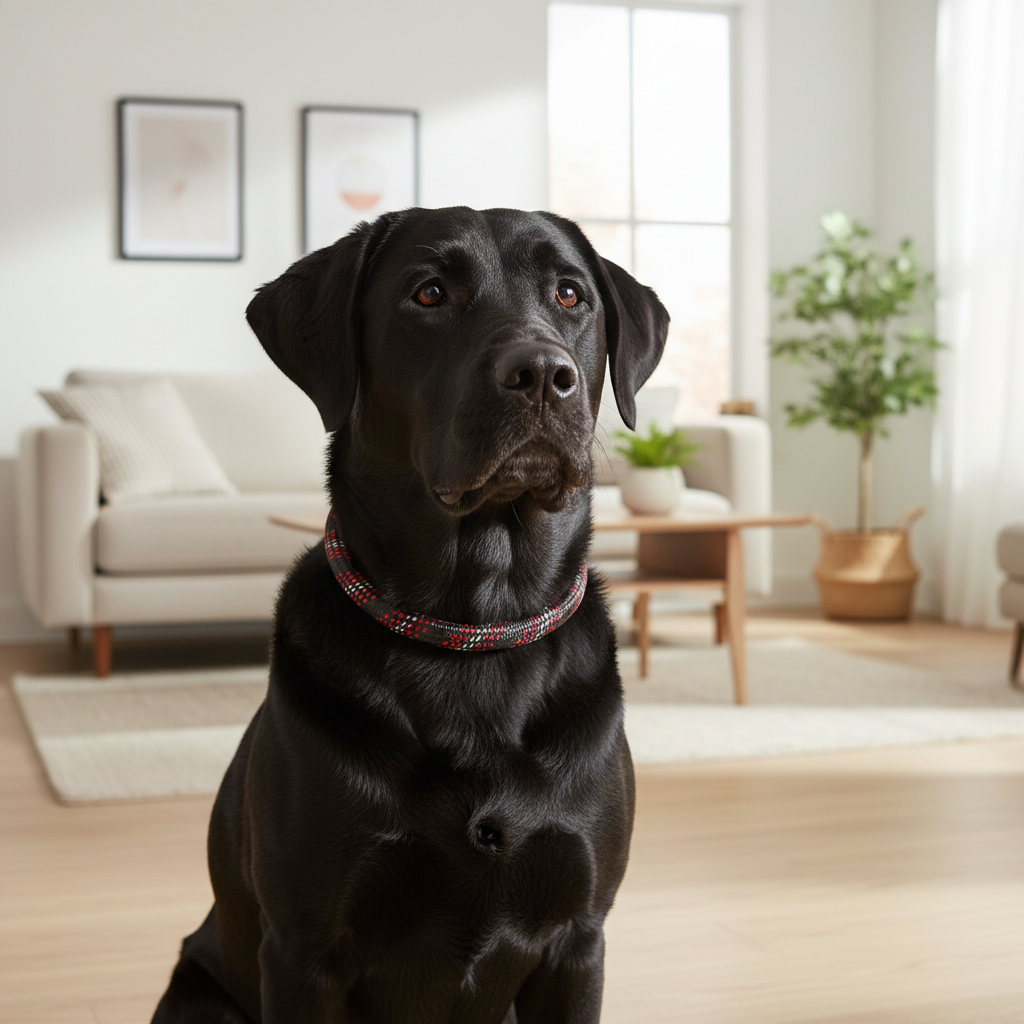 Jack and Vanilla halsband voor honden, zwart, 50 cm