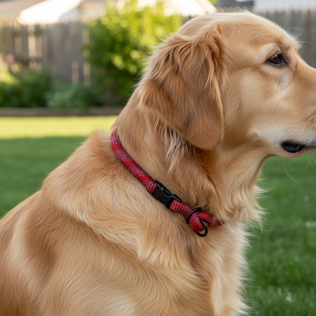 Jack and Vanilla halsband voor honden, rood, 40 cm