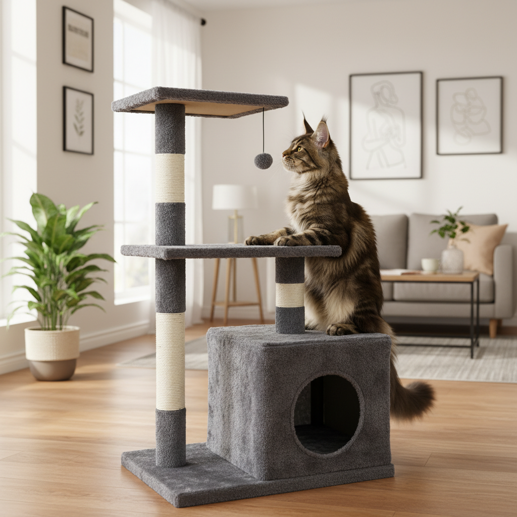 Jack and Vanilla krabpaal voor katten, grijs, 50 cm