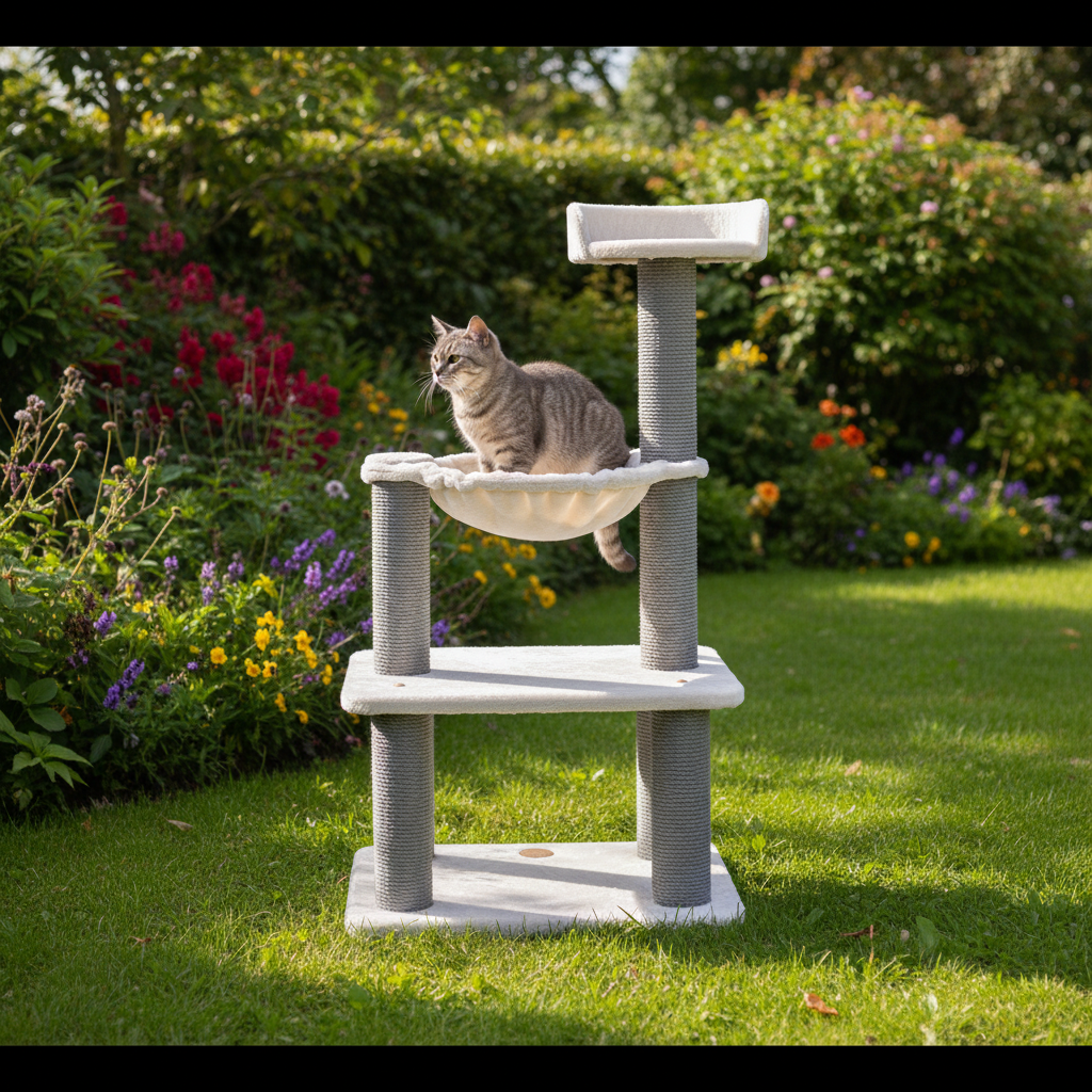 Jack and Vanilla krabpaal voor katten, creme, 58 cm