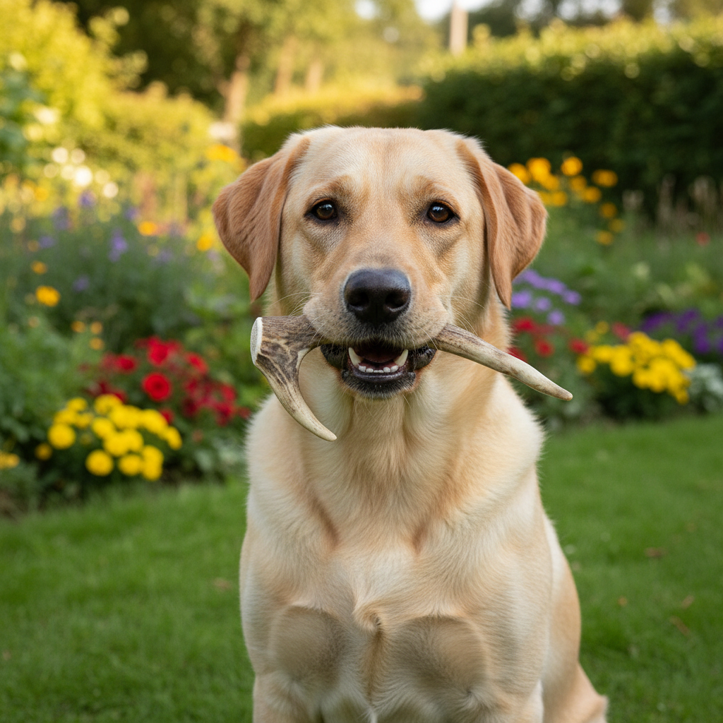 Jack and Vanilla hertengewei kauwsnack voor honden, bruin