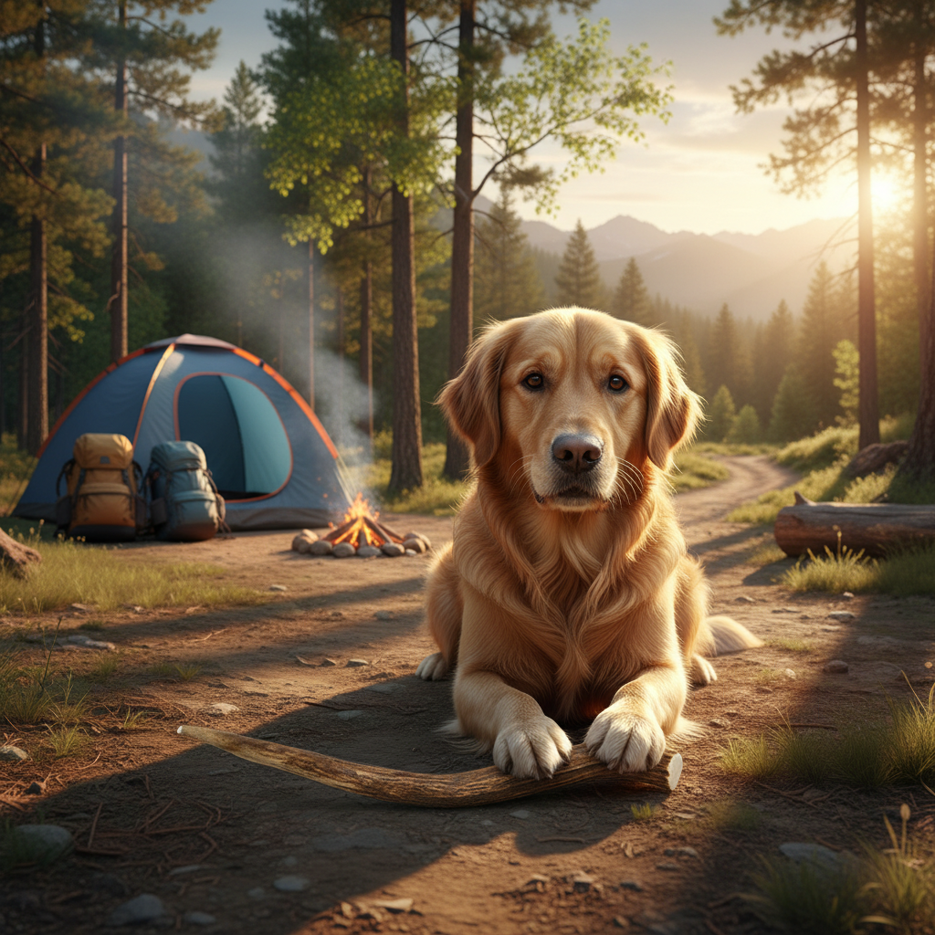 Jack and Vanilla hertengewei kauwsnack voor honden, bruin