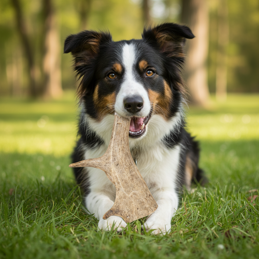 Jack and Vanilla hertengewei kauwsnack voor honden, bruin