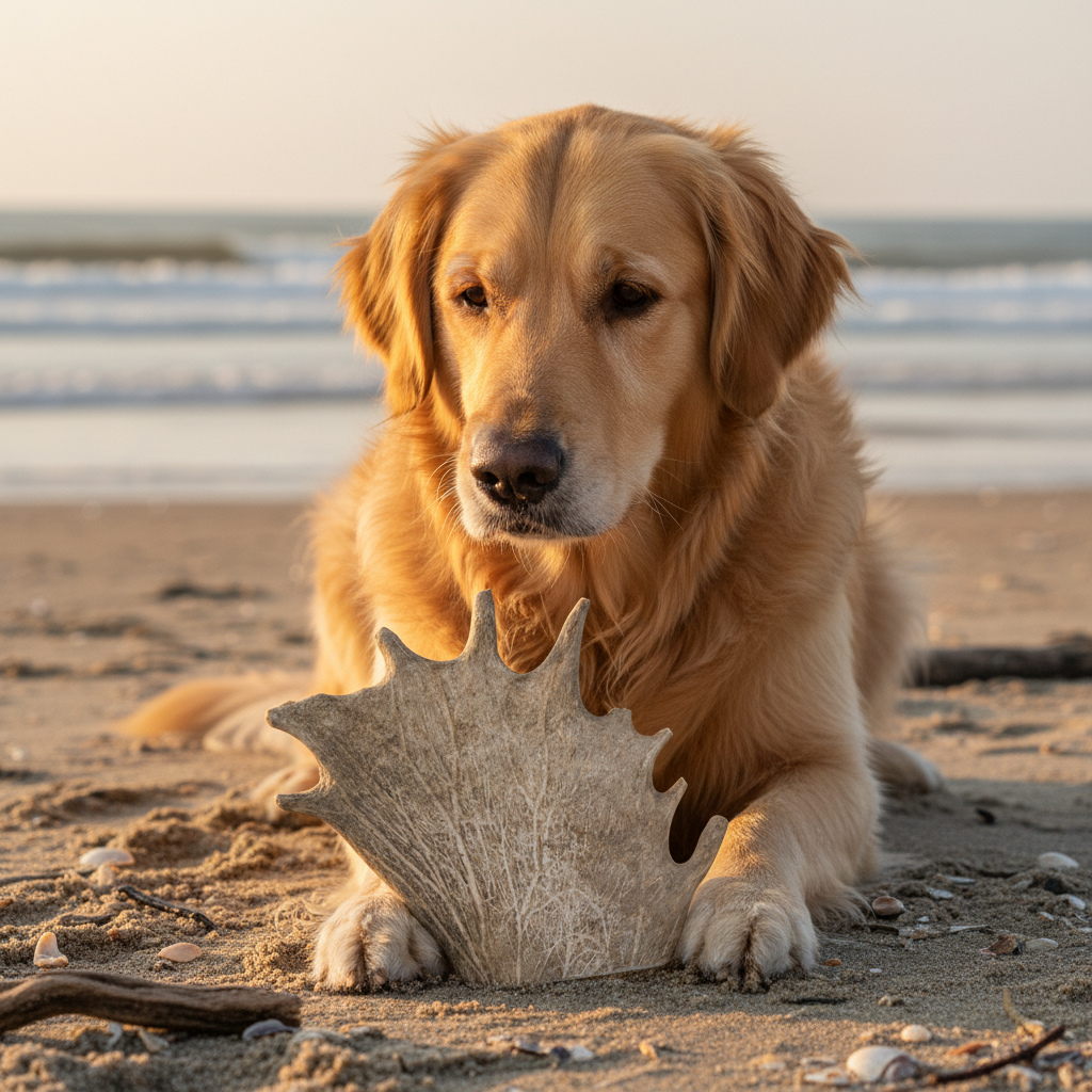 Jack and Vanilla hertengewei kauwsnack voor honden, bruin