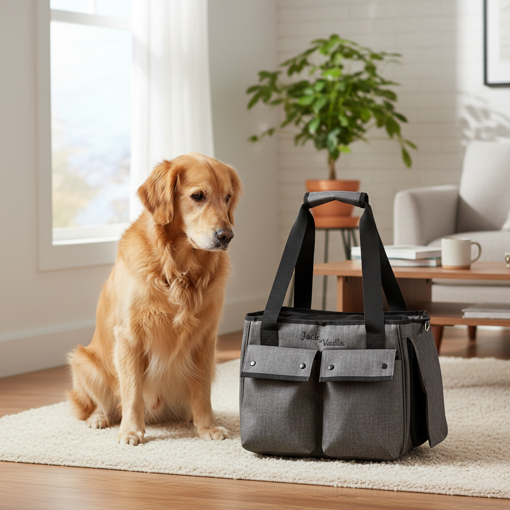 Jack and Vanilla draagtas voor honden en katten, zwart, 36 cm