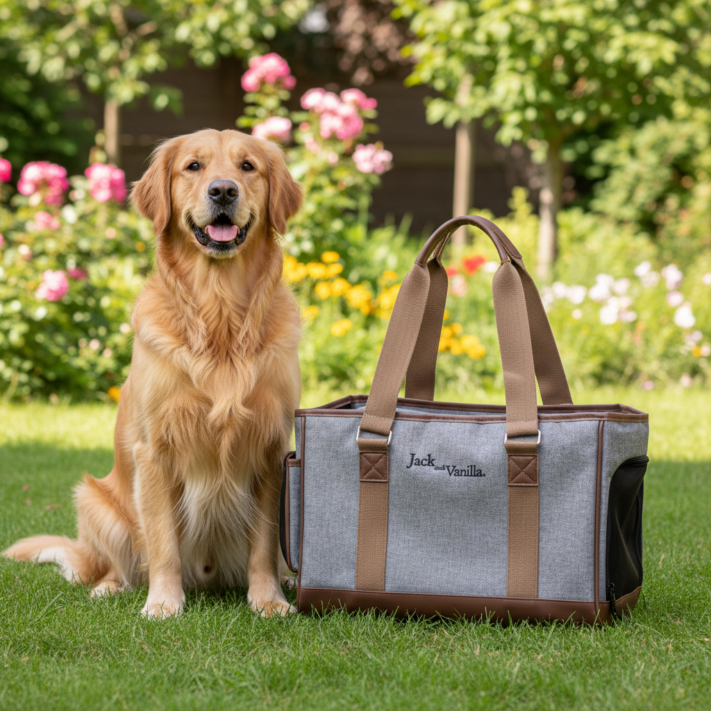 Jack and Vanilla draagtas voor honden en katten, grijs, 39 cm