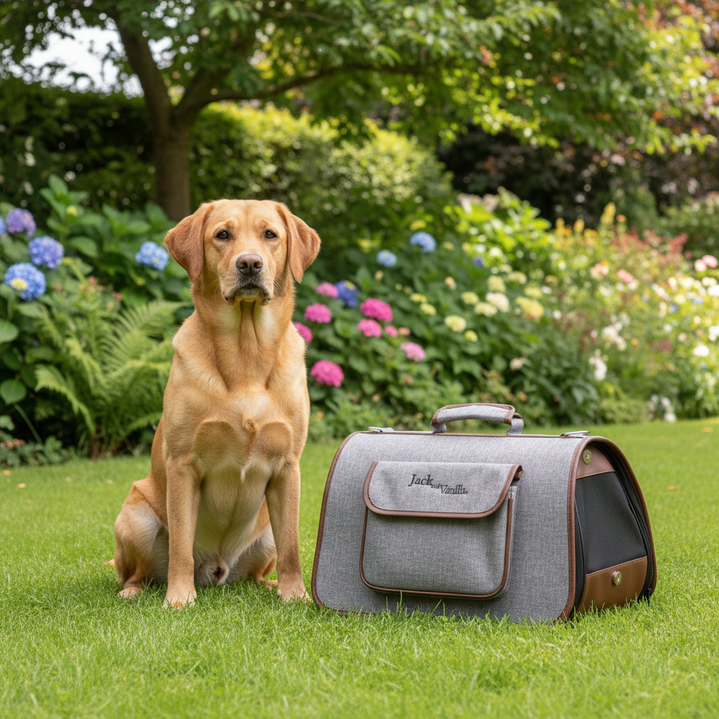 Jack and Vanilla draagtas voor honden en katten, grijs, 43 cm