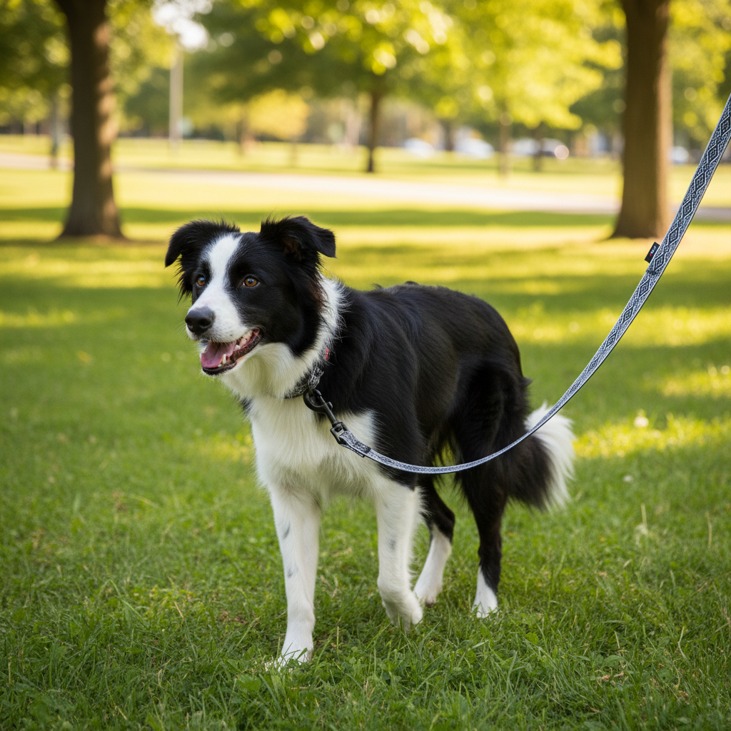 Jack and Vanilla hondenlijn voor honden, zwart, 120 cm