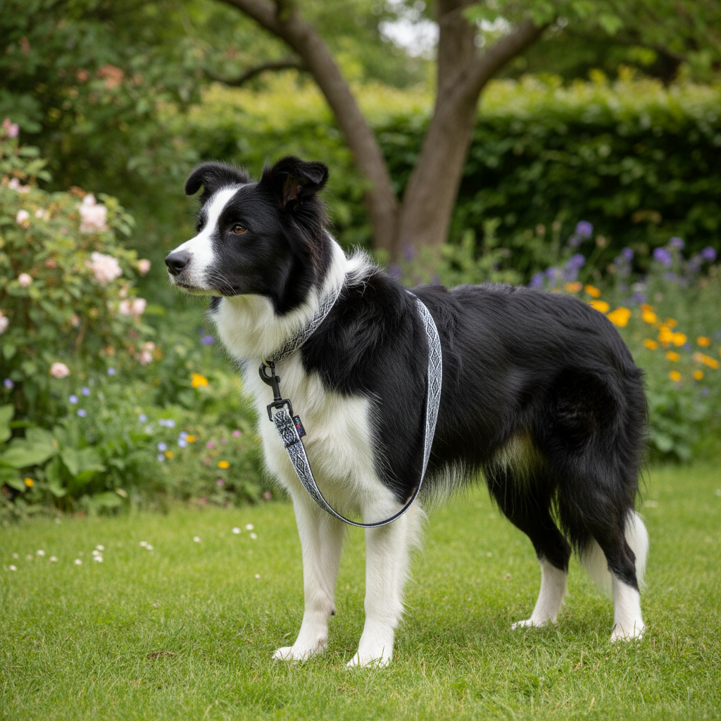 Jack and Vanilla hondenlijn voor honden, zwart, 120 cm