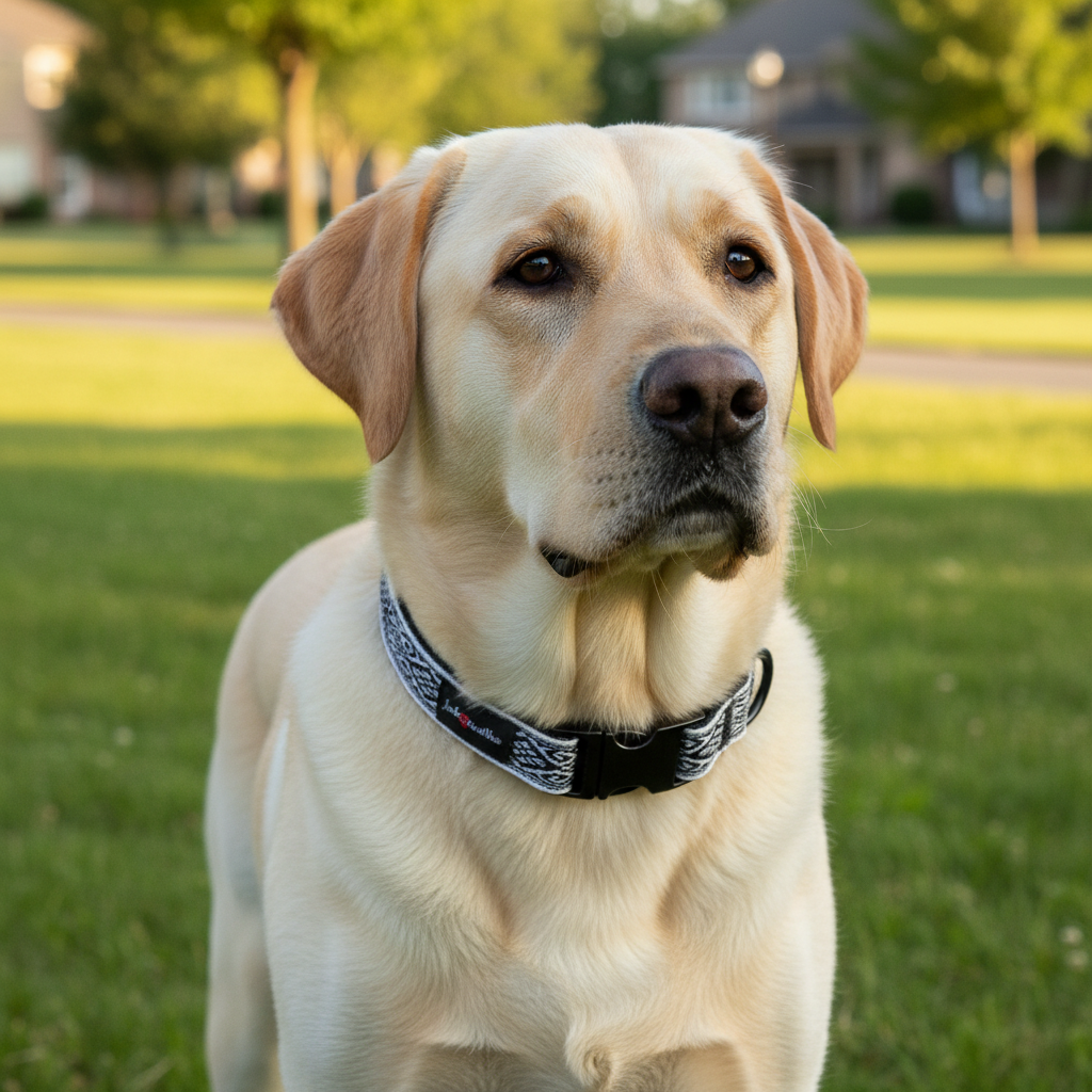 Jack and Vanilla halsband voor honden, zwart, 26 cm