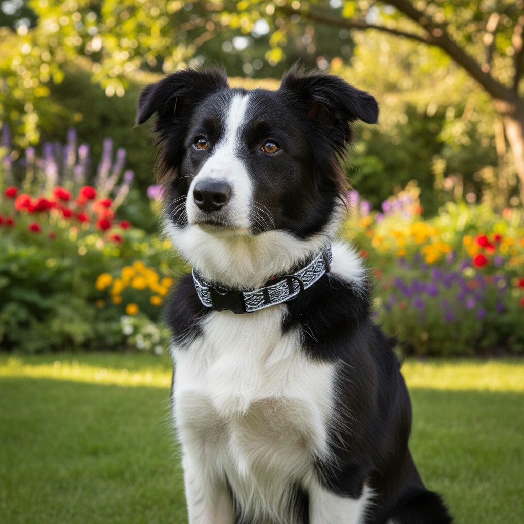 Jack and Vanilla halsband voor honden, zwart, 35 cm