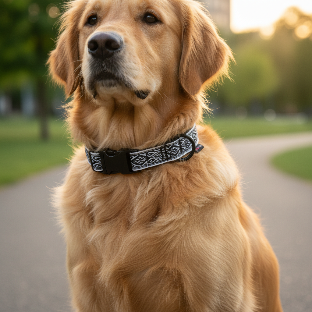 Jack and Vanilla halsband voor honden, zwart, 65 cm