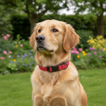 Jack and Vanilla halsband voor honden, rood, 65 cm
