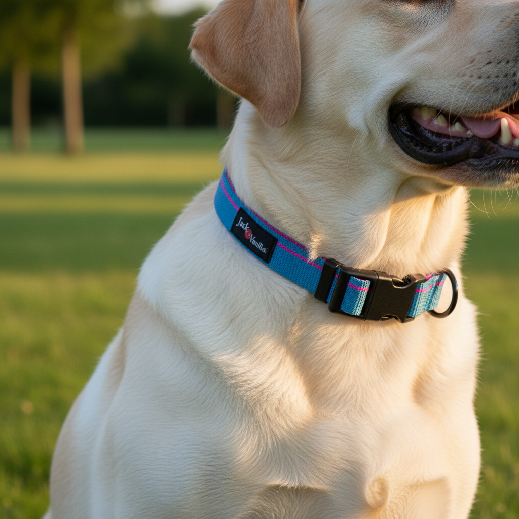 Jack and Vanilla halsband voor honden, blauw, 65 cm