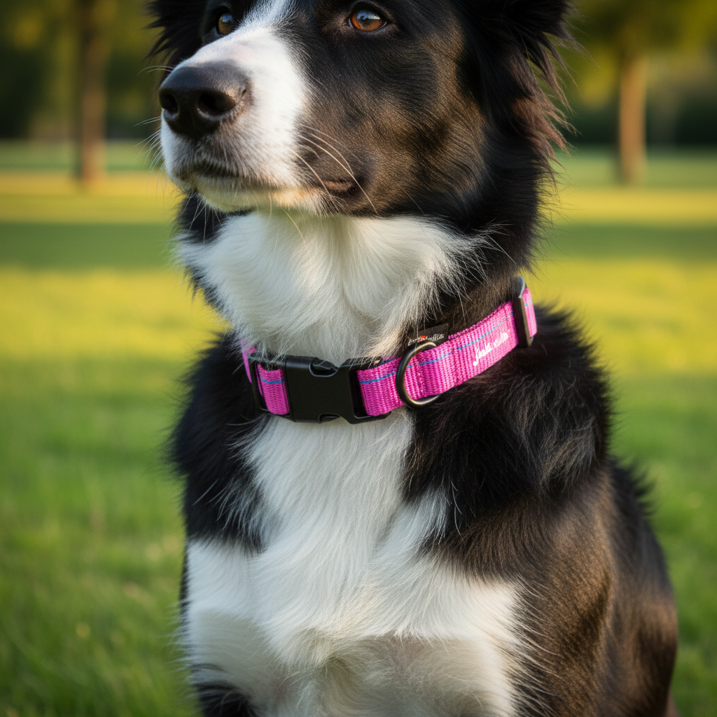 Jack and Vanilla halsband voor honden, roze, 26 cm