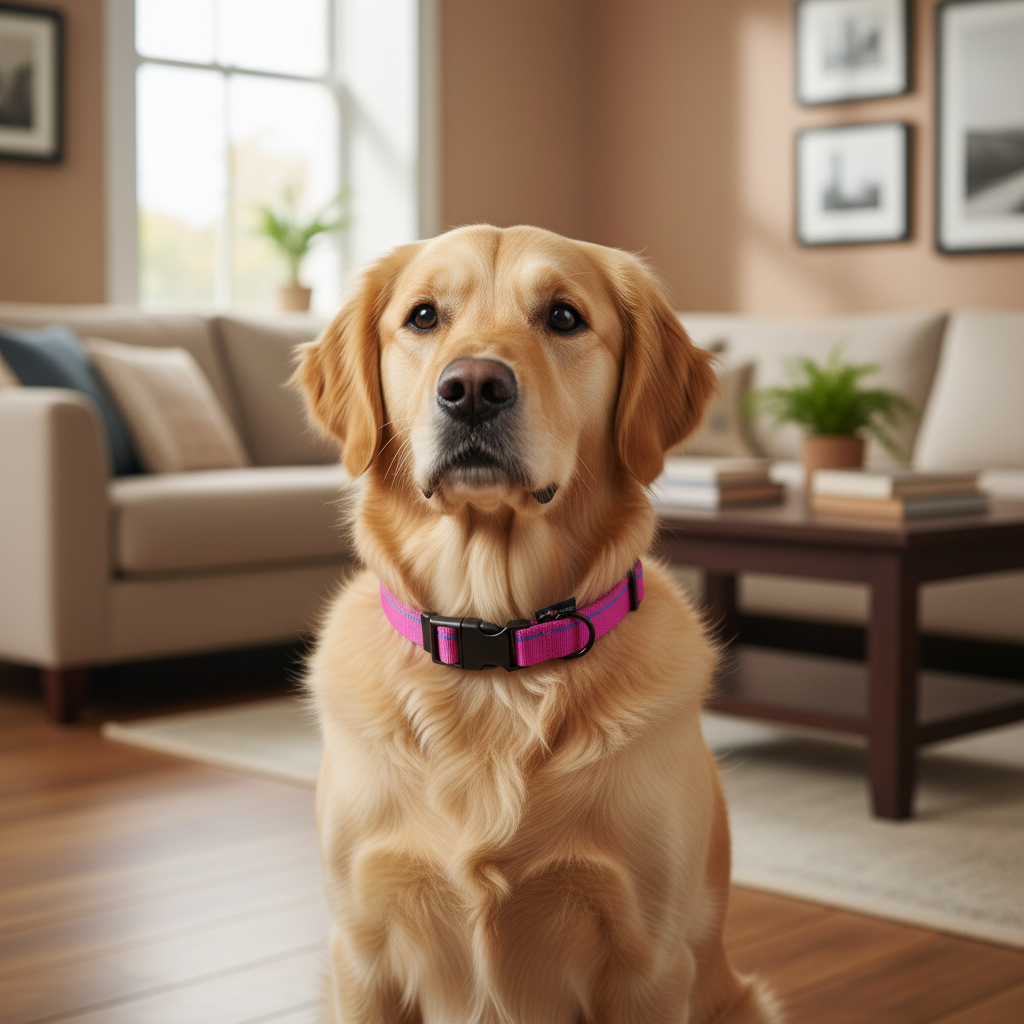 Jack and Vanilla halsband voor honden, roze, 65 cm