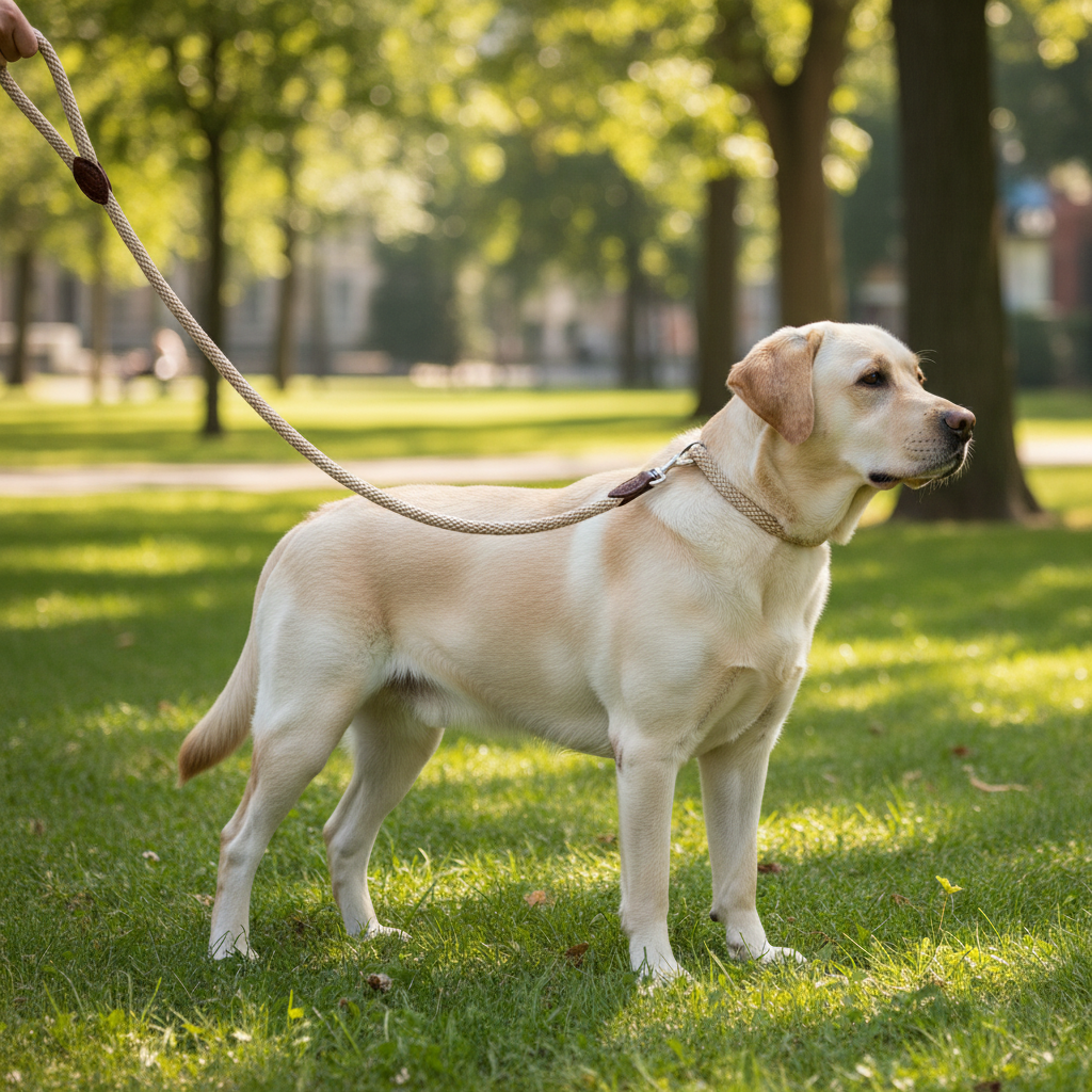 Jack and Vanilla hondenlijn voor honden, beige, 135 cm
