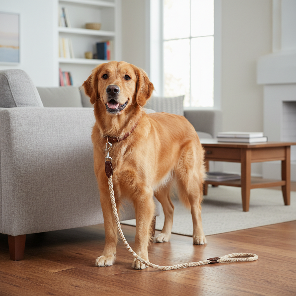 Jack and Vanilla hondenlijn voor honden, beige, 135 cm