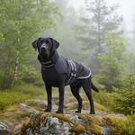 Jack and Vanilla regenjas voor honden, zwart, 70 cm
