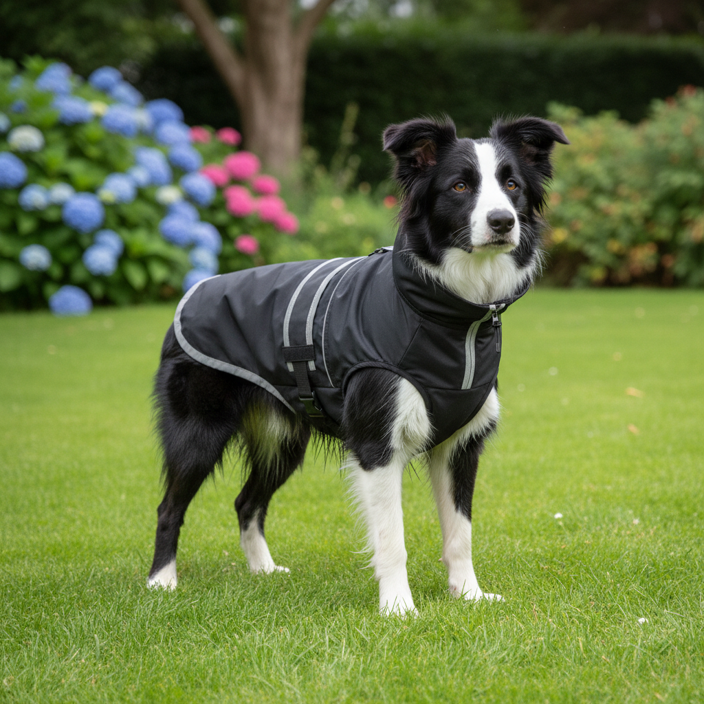 Jack and Vanilla regenjas voor honden, zwart, 70 cm
