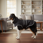 Jack and Vanilla regenjas voor honden, zwart, 70 cm