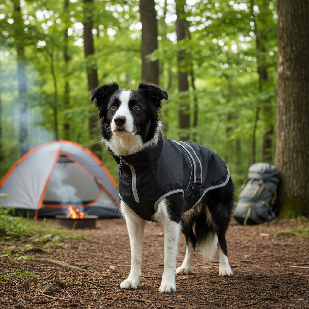 Jack and Vanilla regenjas voor honden, zwart, 70 cm
