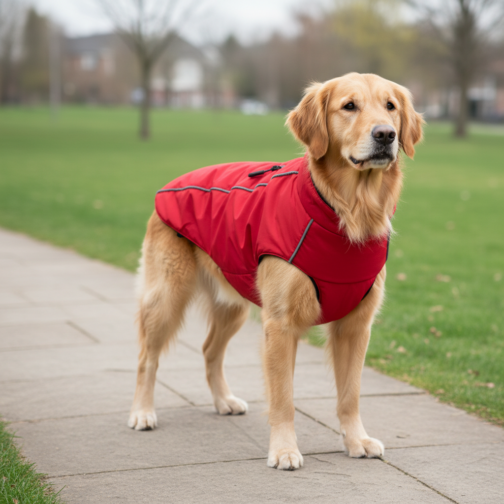 Jack and Vanilla jas voor honden, rood, 35 cm