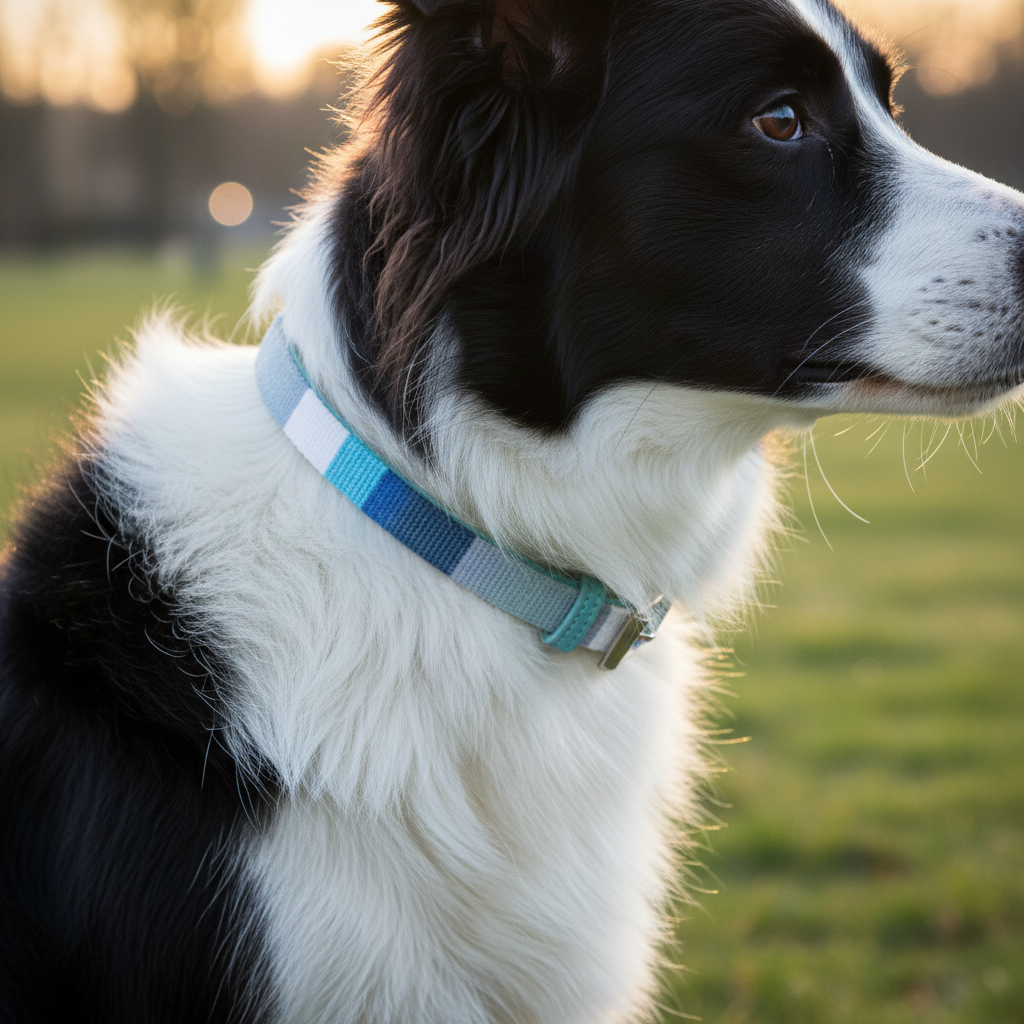 Jack and Vanilla halsband voor honden, blauw, 35 cm